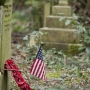 American flag, Highgate Cemetery